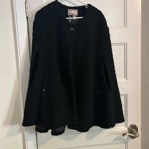Forever 21 vintage Black Textured cape Coat